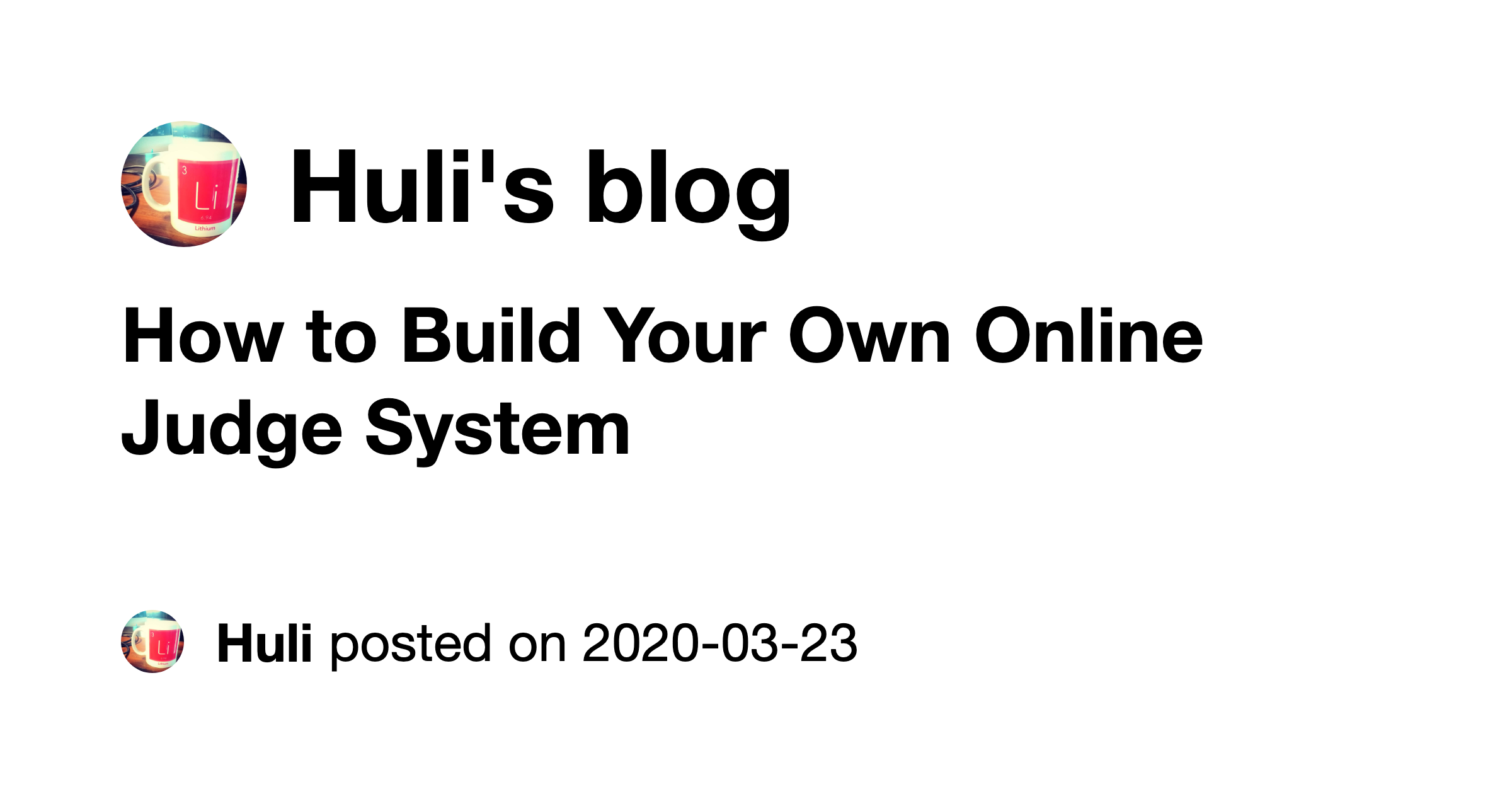 How to Build Your Own Online Judge System - Huli's blog