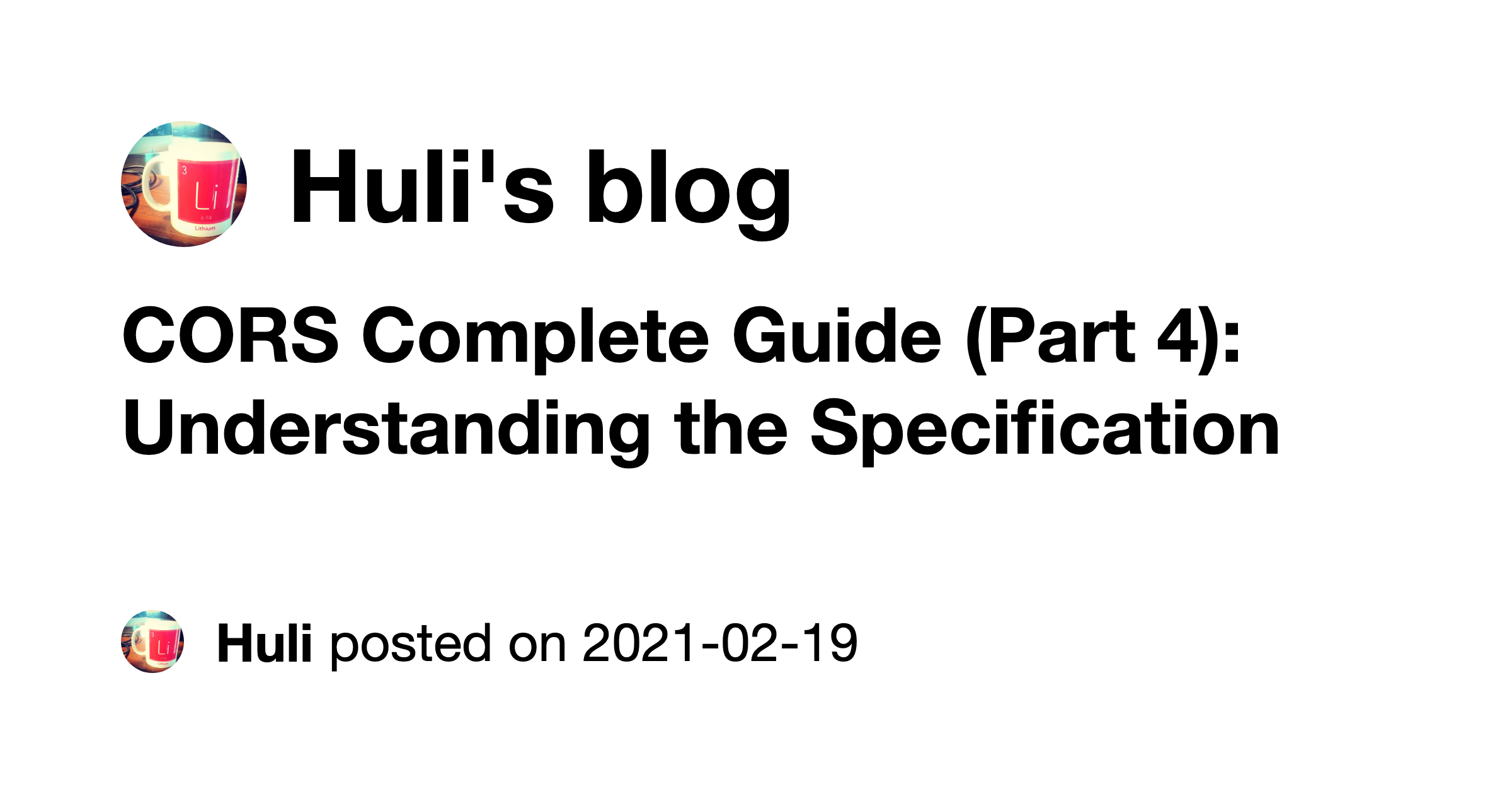 CORS Complete Guide (Part 4) Understanding the Specification Huli's blog