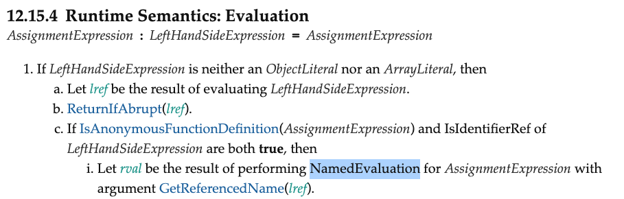12.15.4 Runtime Semantics: Evaluation