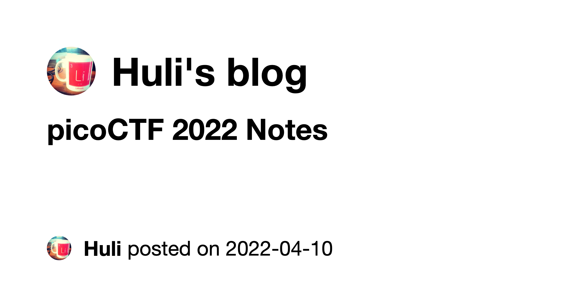 PicoCTF 2022 Notes - Huli's Blog